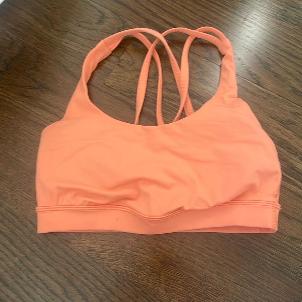Coral Luluemon energy bra